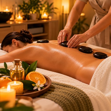 Orange Hot Stone Massage
